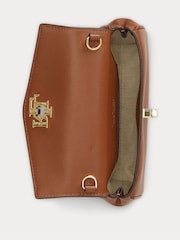 Lauren Ralph Lauren Brown Turnlock Mini Chain Strap Crossbody Bag - Image 4 of 6