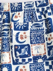 Abercrombie & Fitch Blue Pull-On Micro Texture Swim Shorts - Image 3 of 3