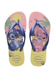 Havaianas Cream Slim Disney Lilo & Stitch Flip Flops - Image 1 of 6
