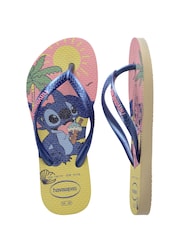 Havaianas Cream Slim Disney Lilo & Stitch Flip Flops - Image 2 of 6