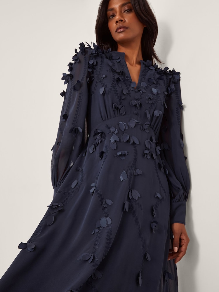 gwen midi dress Gwen Midi Dress in French Ditsy Black