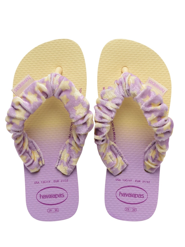 Havaianas Cream Fluffy Flip Flops - Image 1 of 6