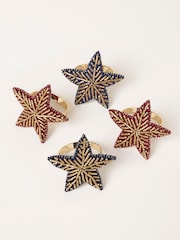 FatFace 4 Pack Beaded Star Napkin Rings - Bild 1 von 3