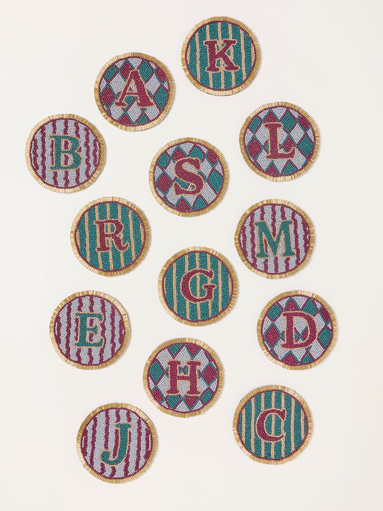 FatFace Multi Alphabet Beaded Coaster - Image 1 of 3