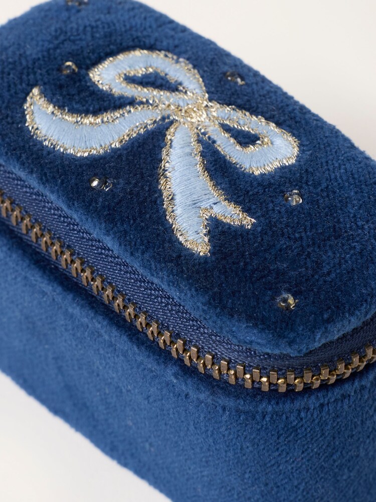 FatFace Bow Embroidered Mini Jewellery Box - Image 3 de 3
