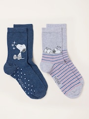 FatFace Multi 2 Pack Snoopy Star Stripe Socks - Image 2 of 2