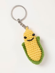 FatFace Crochet Corn on the Cob Keyring - Larawan 1 ng 3