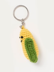 FatFace Crochet Corn on the Cob Keyring - Larawan 2 ng 3