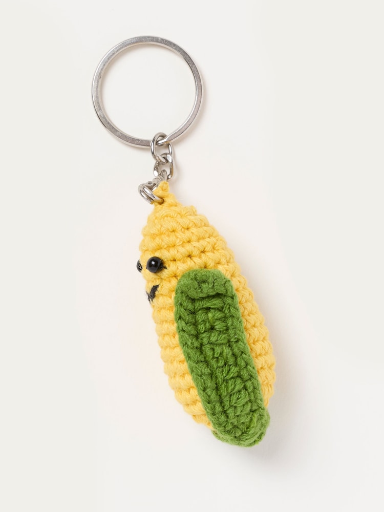 FatFace Crochet Corn on the Cob Keyring - Larawan 2 ng 3