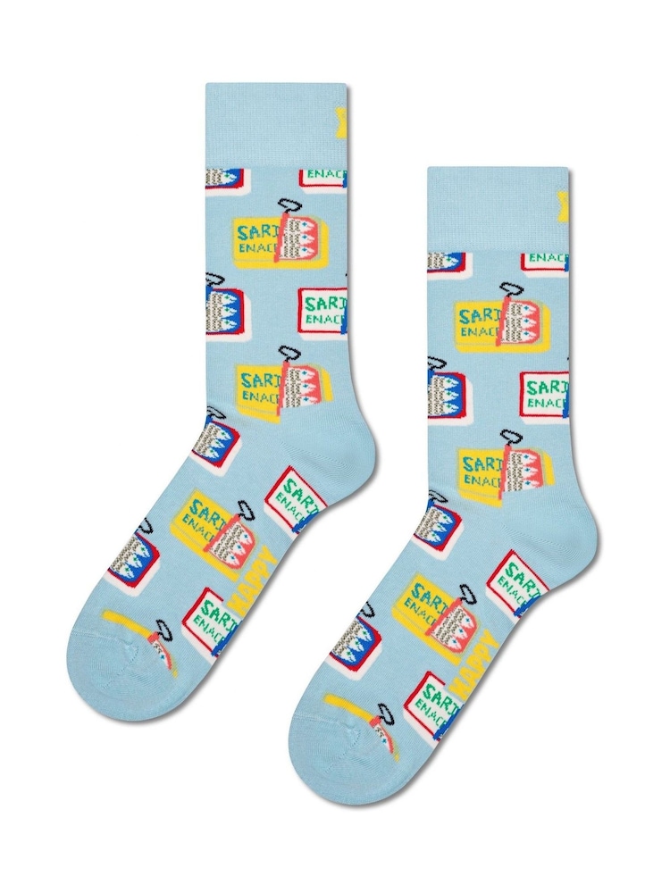 Happy Socks Blue Sardines Socks 2 Pack - Image 5 of 5