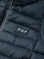 Polarn O. Pyret Blue Windproof Padded Gilet - Image 4 of 4