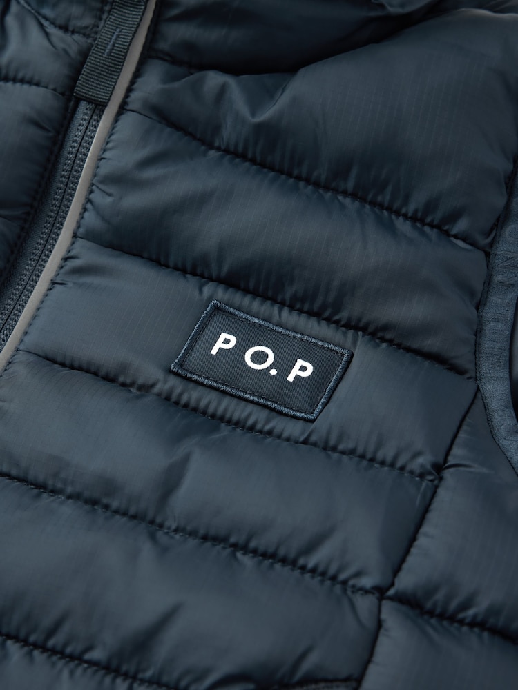 Polarn O. Pyret Blue Windproof Padded Gilet - Image 4 of 4
