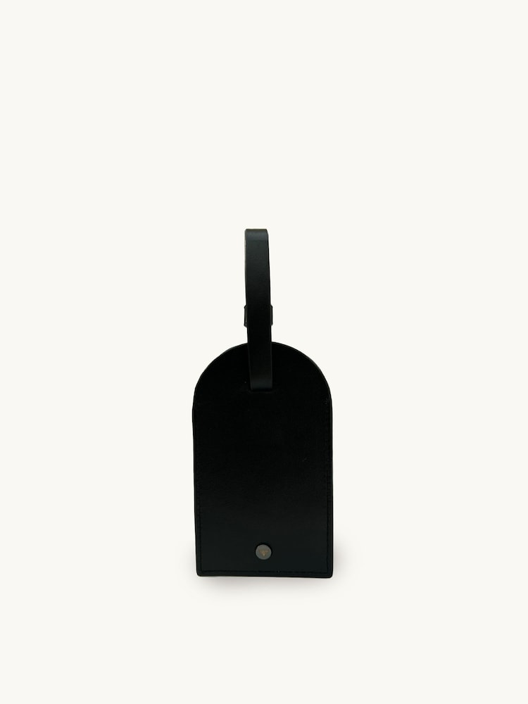 Apatchy Black Leather Luggage Tag and Air Tag Gift Set - Image 2 of 5
