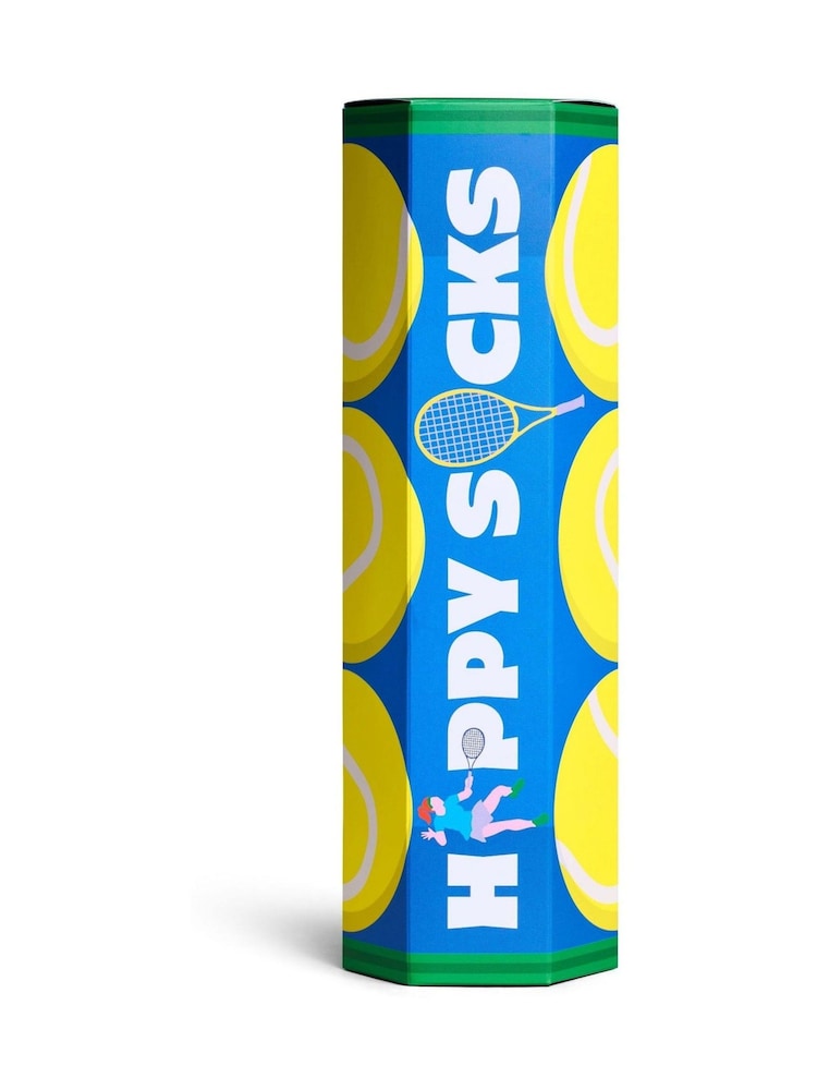 Happy Socks Blue Tennis Socks 3 Pack - Image 2 of 6 Happy Socks Blue Tennis Socks 3 Pack - Image 2 of 6