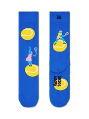 Happy Socks Blue Tennis Socks 3 Pack - Image 6 of 6