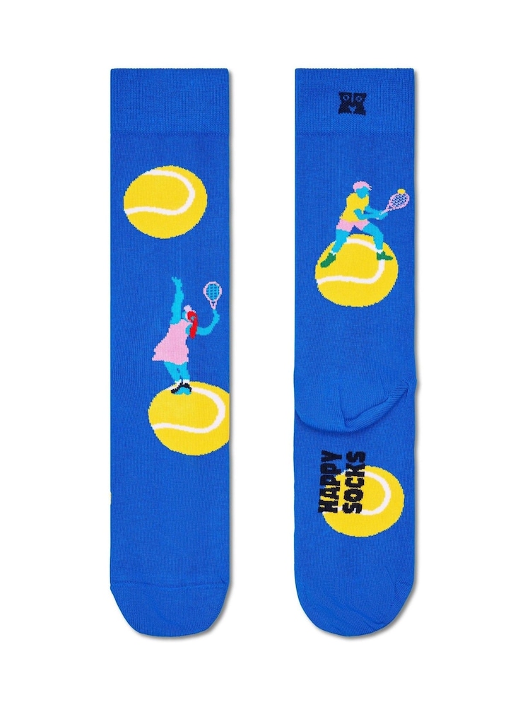 Happy Socks Blue Tennis Socks 3 Pack - Image 6 of 6 Happy Socks Blue Tennis Socks 3 Pack - Image 6 of 6