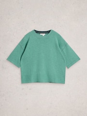 White Stuff Green Kate Linen Top - Image 1 of 2