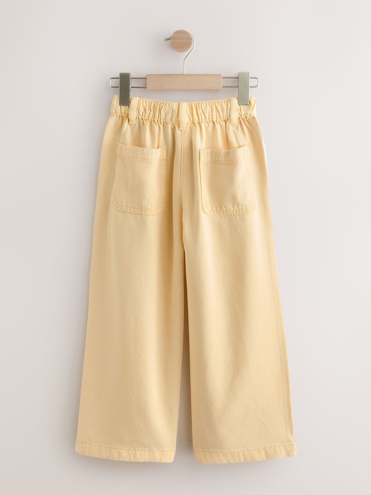Lemon Yellow Pull On Wide Leg Trousers (3-16yrs) - Image 2 of 4 Lemon Yellow Pull On Wide Leg Trousers (3-16yrs) - Image 2 of 4