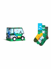 Happy Socks Golfsokker Gavesæt 3 Pakke - Billede 1 af 6