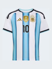 adidas White Argentina 26 Home Replica Messi Jersey T-Shirt - Image 6 of 7