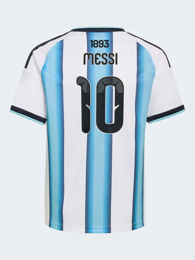 adidas White Argentina 26 Home Replica Messi Jersey T-Shirt - Image 7 of 7