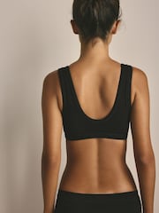Black/Cream Bralette Kind To Skin Bras 2 Pack - Image 4 of 9