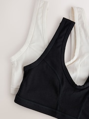 Black/Cream Bralette Kind To Skin Bras 2 Pack - Image 8 of 9