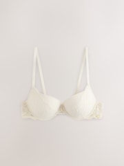 Cream Push Up Padded Plunge A-D Wow Triple Boost Lace Bra - Image 1 of 3