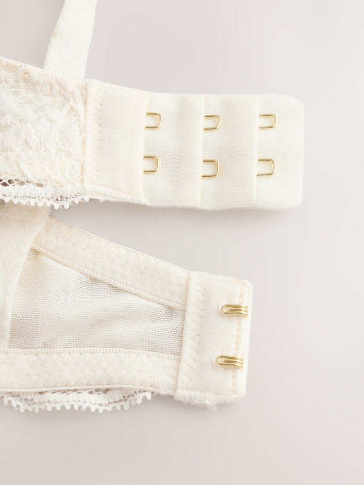 Cream Push Up Padded Plunge A-D Wow Triple Boost Lace Bra - Image 2 of 3 Cream Push Up Padded Plunge A-D Wow Triple Boost Lace Bra - Image 2 of 3
