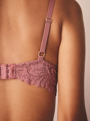 Pink Padded Balcony Lace Ultimate Comfort  Bra - Image 4 of 7