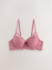 Pink Padded Balcony Lace Ultimate Comfort  Bra - Image 5 of 7