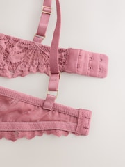 Pink Padded Balcony Lace Ultimate Comfort  Bra - Image 6 of 7