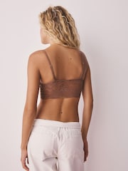 Tan Brown Bralette Lace Bra - Image 3 of 7