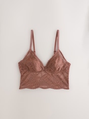 Tan Brown Bralette Lace Bra - Image 5 of 7