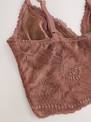 Tan Brown Bralette Lace Bra - Image 6 of 7