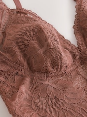 Tan Brown Bralette Lace Bra - Image 7 of 7