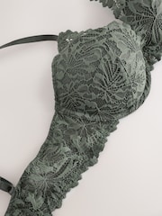 Green Push Up Padded Plunge Lace Ultimate Comfort  Bra - Image 6 of 7