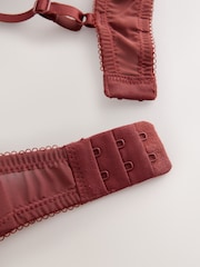 Berry Red Check A-DD Push Up Padded Balcony Bras - Image 7 of 7