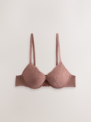 Plum/Tan Brown Push Up Plunge Lace Bras 2 Pack - Image 6 of 9