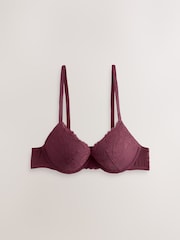 Plum/Tan Brown Push Up Plunge Lace Bras 2 Pack - Image 7 of 9
