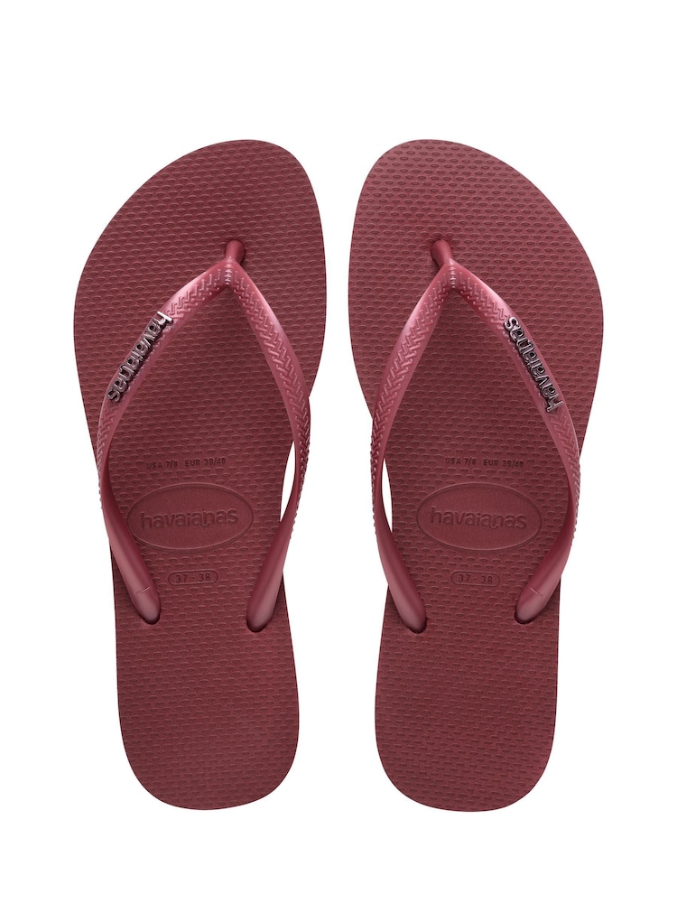Havaianas Red Slim Flip Flops - Image 1 of 6