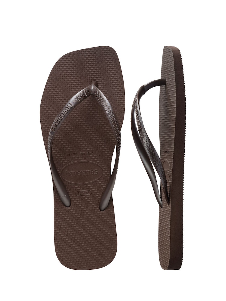 بني - Havaianas Square Flip Flops - صورة 2 من 6 بني - Havaianas Square Flip Flops - صورة 2 من 6