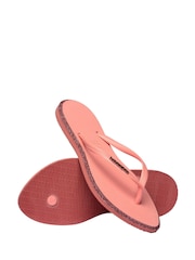 Havaianas Brown Slim Point Glitter Flip Flops - Image 3 of 7