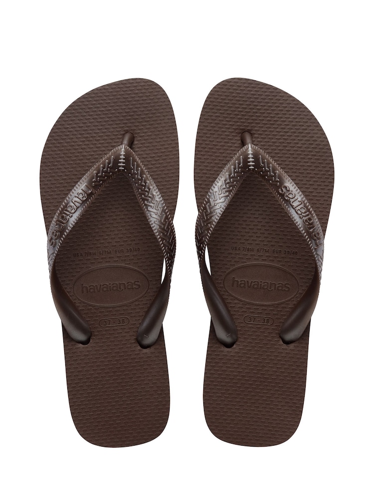 Havaianas Brown Top Tiras Flip Flops - Image 1 of 6