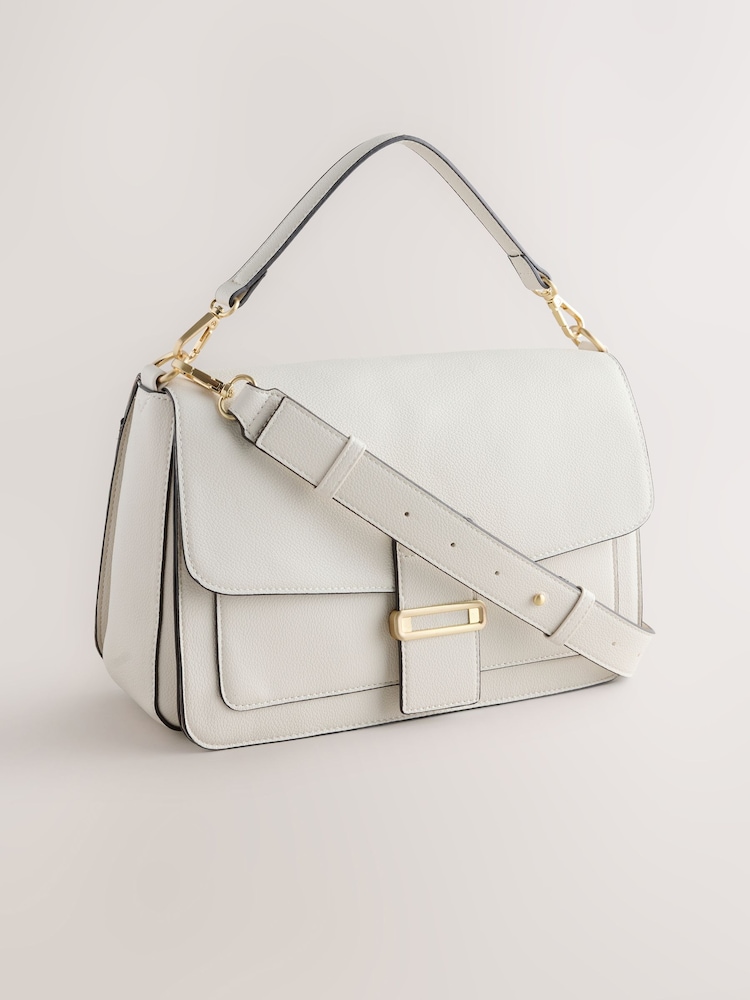 Bone Large Hardware Hand Held Bag - Image 1 of 5