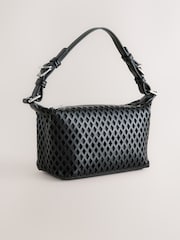 Black Laser Cut Mini Shoulder Bag - Image 1 of 5