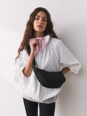 Black Nylon Sling Cross-Body Bag - Image 1 of 9
