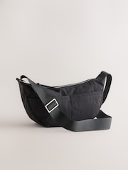 Black Nylon Sling Cross-Body Bag - Image 5 of 9