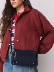 Navy Double Zip Cross Body Bag - Image 3 of 3