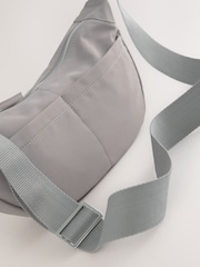 Grey Nylon Sling Cross Body Bag - Image 4 of 5